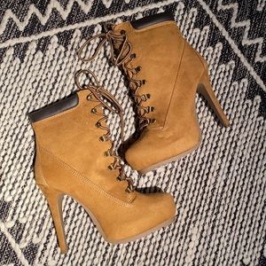 Timberland style stiletto boots